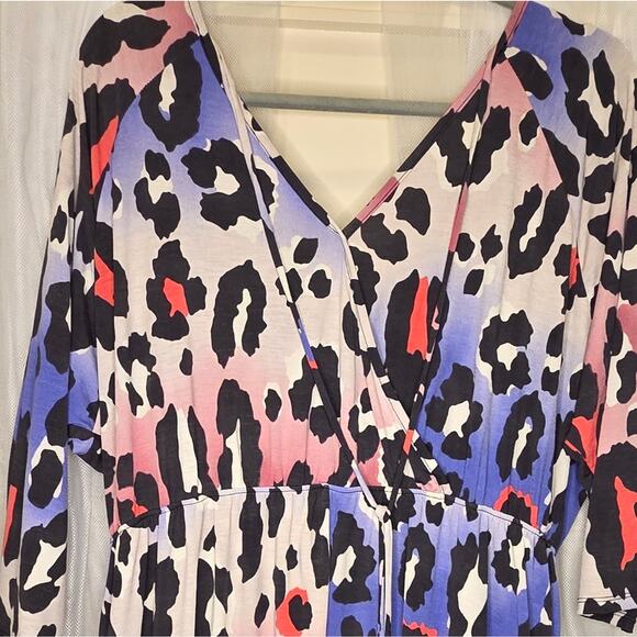 Multicolor Leopard Print Dress - Picture 2 of 2